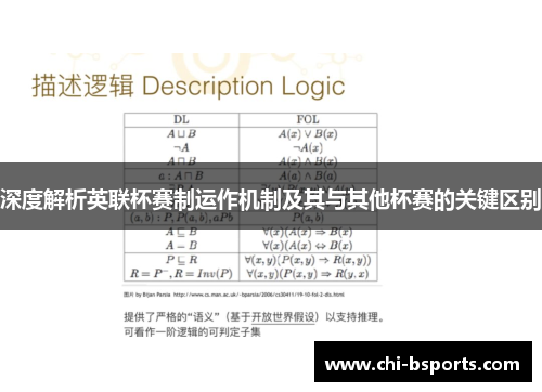 深度解析英联杯赛制运作机制及其与其他杯赛的关键区别
